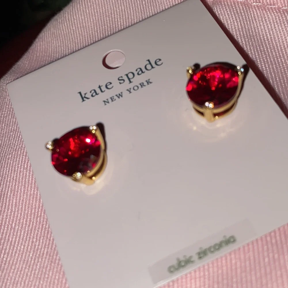 NEW Kate spade festive red earrings/studs - Picture 4 of 5